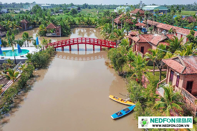Công ty CP Thương Mại Xuất Nhập Khẩu Linh Sơn cấp quạt thông gió cho khu tổ hợp Du lịch - Nhà hàng - Khách sạn Mekong Paradise